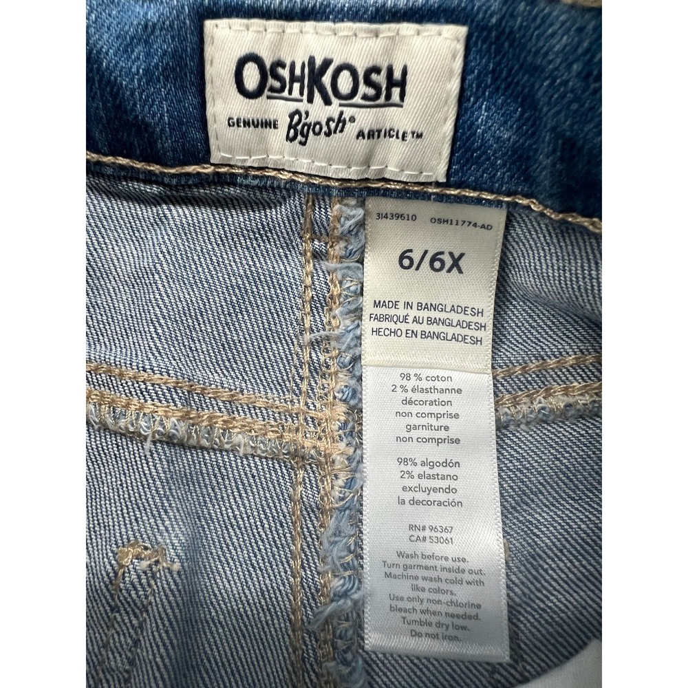 Oshkosh‎ kids blue jean shorts  6/6x - Picture 3 of 4